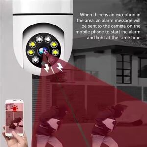 GEMODI E27 Bulb Wifi Camera Human Tracking Color Night Vision 360 ° Rotation Intercom 2MP Camera Free APP Support iOS Android Phone