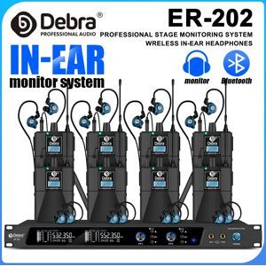 IKGE Debra ER-202 Professional Stage In-Ear Monitor System, Stereo UHF with Bluetooth 5.0 for small concerts, orchestra performances