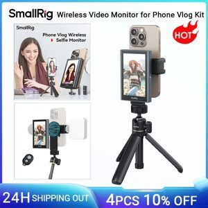 SmallRig Wireless Video Selfie Monitor Screen, Phone Vlog Kit for iPhone 17 Sync Rear Camera w/Magnetic Phone Holder Clip Remote