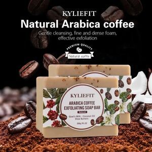 AILKE KYLIEFIT Arabica Coffee Exfoliating Soap, Whitening, Clean Skin, Reduce Dark Spots, Enriched with Coconut Oil, Shea Butter, 200g