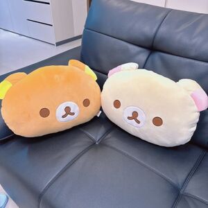 bilibili Cartoon Anime Rilakkuma Back Cushion Kawaii Bear Chick Shaped Pillow Soft Cuddly Pillow Cushion For Bed Sofa Gifts Girl