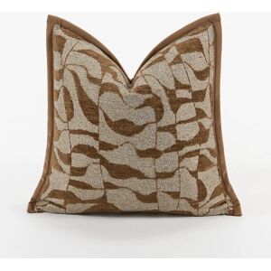 DUNXDECO Simple Brown Color Pillows Modern Geometric Cushion Case Luxury Square Decorative Pillow Cover For Sofa Chair Home Decorations