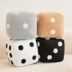 NONE 1pcs Unique Dice-Shaped Decorative Pillow Creative Home Decor Sofa Cushion Plush Throw Pillow for Living Room Couch Decoration
