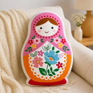 NONE Matryoshka Russian Nesting Doll Floral Folk Slavic Plush Pillow Cushion Irregular Stuffed Throw Pillow Home Decor Gift Sofa Bed
