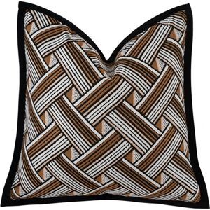 Hinyeatex Luxury High-end Vintage Hotel Designer Pillow Case Sofa 45x45cm Patchwork Trims Lumbar Pillow Case 1 Piece Pack