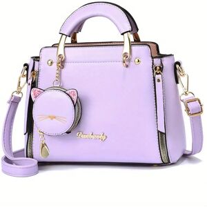 DailySale Letter Decor Hand Satchel Bag