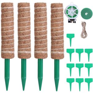 DailySale 4-Pieces: Coco Coir Extendable Moss Pole for Climbing Plants