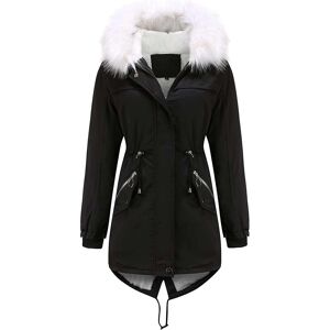DailySale Women's Thick Warm Fleece Lined Winter Coat Jacket Parka with Fluffy Hood