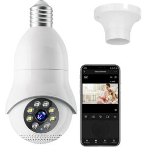 DailySale E27 WiFi Bulb Camera 1080P FHD WiFi IP Pan Tilt Security Surveillance Camera