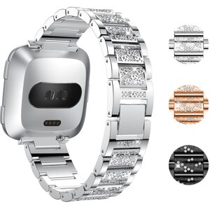 Strapsco Link Strap w/ Rhinestones for Fitbit Versa & Versa 2