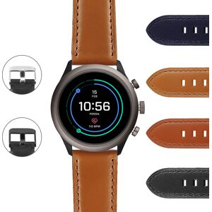 Strapsco DASSARI Italian Leather Strap for Fossil Sport Smartwatch