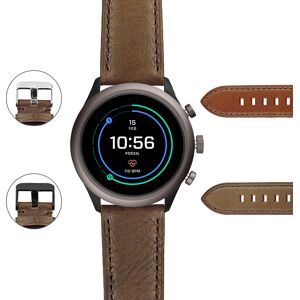 Strapsco DASSARI Italian Vintage Leather Strap for Fossil Sport Smartwatch