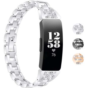 Strapsco Alloy Link Band with Rhinestones for Fitbit Inspire 2
