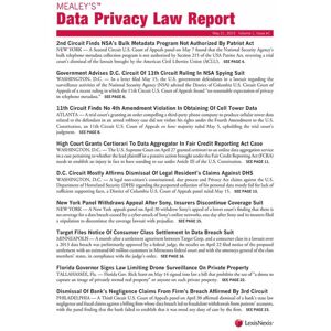 Mealey Publications Mealey's Data Privacy Law Report