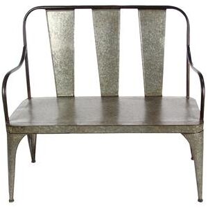 Silver Metal Farmhouse Bench by Quinn Living in Silver