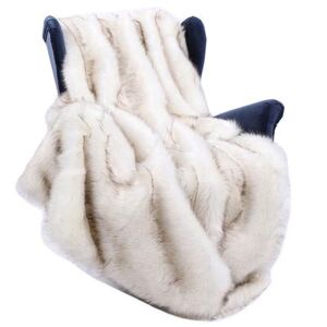 "Battilo Home Luxury Fox Faux Fur Warm Elegant Cozy Throw Decorative Blanket Bed Sofa Blanket, 51"" x by Battilo Home in White (Size 51"" X 67"")"