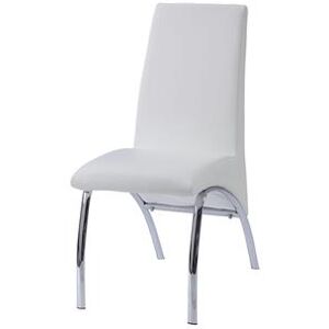 Side Chair (Set-2) by Acme in White Chrome