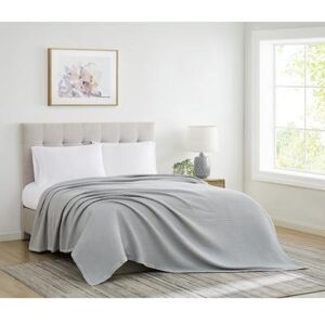 Heritage Cotton Waffle Blanket by Cannon in Grey (Size TWIN)