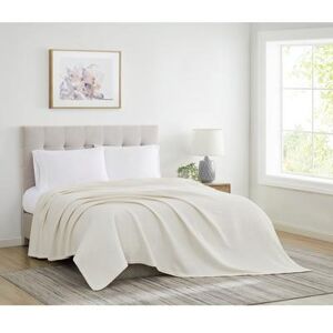 Heritage Cotton Waffle Blanket by Cannon in Ivory (Size FL/QUE)