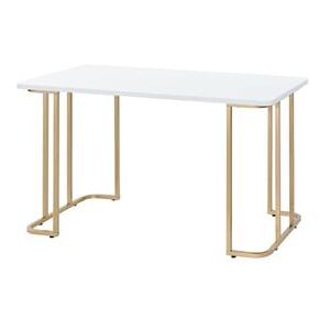 Writing Desk by Acme in White Gold