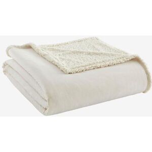 Micro Flannel® Reverse to Sherpa Blanket by Shavel Home Products in Ivory (Size TWIN)