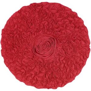 "Bell Flower Round Bath Rug Collection by Home Weavers Inc in Red (Size 30"" ROUND)"