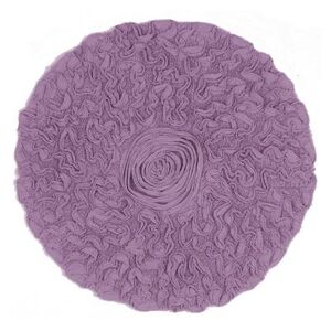 "Bell Flower Round Bath Rug Collection by Home Weavers Inc in Purple (Size 30"" ROUND)"
