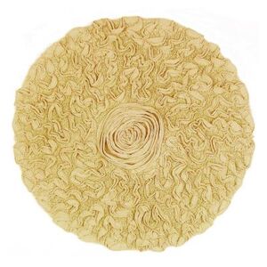 "Bell Flower Round Bath Rug Collection by Home Weavers Inc in Yellow (Size 30"" ROUND)"