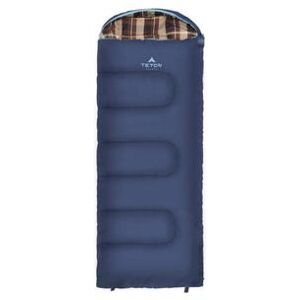 TETON Sports Celsius Junior 20 F Sleeping Bag for Kids Blue/Brown Junior 1051L