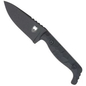 CobraTec Knives Kingpin Fixed Blade Knives 4in D2 Drop Point Blade Black CTKPBLK