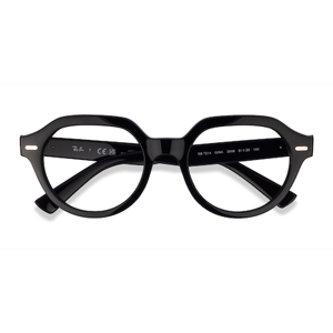 Unisex s round Black Plastic Prescription eyeglasses - Eyebuydirect s Ray-Ban RB7214 Gina