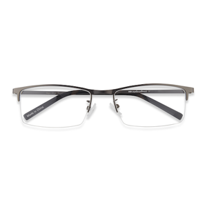 Unisex s rectangle Gunmetal Metal Prescription eyeglasses - Eyebuydirect s Vega