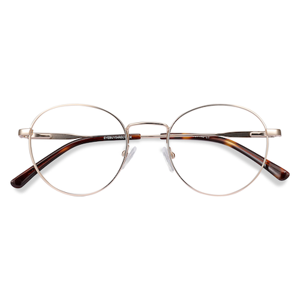 Unisex s round Golden Metal Prescription eyeglasses - Eyebuydirect s Memento