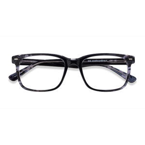 Male s rectangle Gradient Gray Acetate Prescription eyeglasses - Eyebuydirect s Montage