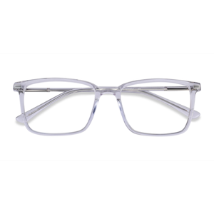 Male s rectangle Clear Acetate,Metal Prescription eyeglasses - Eyebuydirect s Button