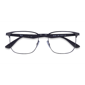 Unisex s square Matte Black Metal Prescription eyeglasses - Eyebuydirect s Ray-Ban RB6363