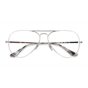 Unisex s aviator Silver Metal Prescription eyeglasses - Eyebuydirect s Ray-Ban RB6489