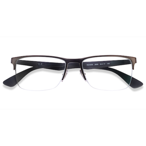 Unisex s rectangle Gunmetal Metal Prescription eyeglasses - Eyebuydirect s Ray-Ban RB6335