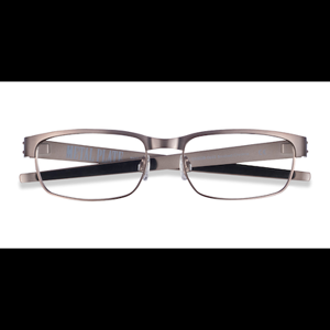 Male s browline Gunmetal Metal Prescription eyeglasses - Eyebuydirect s Oakley Metal Plate