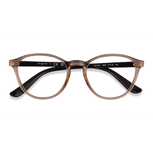 Vogue Unisex s round Transparent Brown Plastic Prescription eyeglasses - Eyebuydirect s Vogue Eyewear VO5372