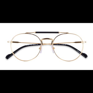 Unisex s aviator Gold Black Metal Prescription eyeglasses - Eyebuydirect s Vogue Eyewear VO4239