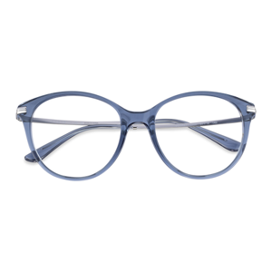 Female s horn Clear Blue Silver Metal,Plastic Prescription eyeglasses - Eyebuydirect s Vogue Eyewear VO5423