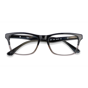 Unisex s rectangle Black & Gray Acetate Prescription eyeglasses - Eyebuydirect s Ray-Ban RB5279