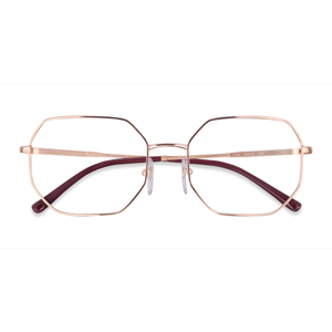 Female s geometric Rose Gold Metal Prescription eyeglasses - Eyebuydirect s Vogue Eyewear VO4228