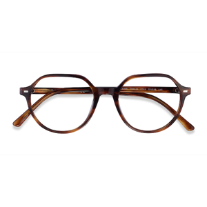 Unisex s square Striped Acetate Prescription eyeglasses - Eyebuydirect s Ray-Ban RB5395 Thalia