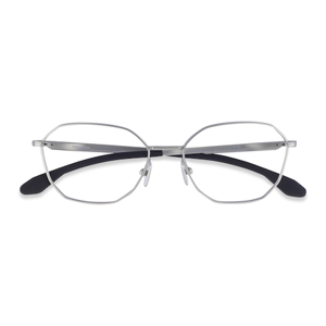 Female s geometric Matte Gray Titanium Prescription eyeglasses - Eyebuydirect s Oakley Sobriquet