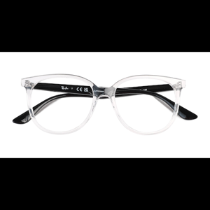 Ray-Ban Unisex s round Transparent Plastic Prescription eyeglasses - Eyebuydirect s Ray-Ban RB4378V