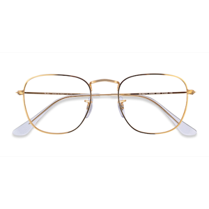 Unisex s square Gold Metal Prescription eyeglasses - Eyebuydirect s Ray-Ban RB3857V