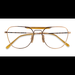 Unisex s aviator Gold Titanium Prescription eyeglasses - Eyebuydirect s Ray-Ban RB8064V