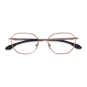 Unisex s geometric Matte Rose Gold Titanium Prescription eyeglasses - Eyebuydirect s Oakley Sobriquet